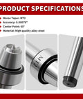 MT2 Wood Lathe Live Center Set With Cup Tip For Tailless Lathes Stable Drive Spur Cup Arbor High Precision Lathe Work