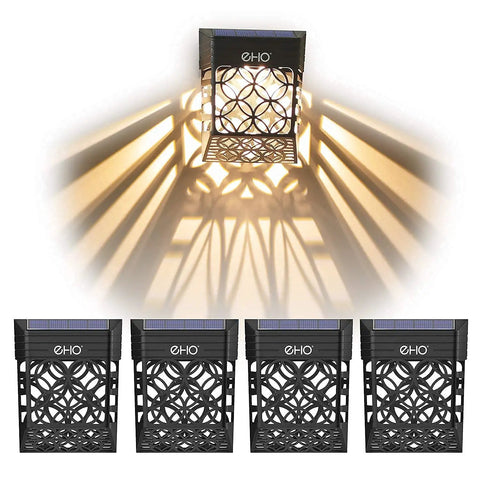 Halloween Solar Deck Lights Outdoor Waterproof LED Garden Decor 4 Pack For Posts Patio Front Door Steps Stairs Pool And Yard In Warm White Easy Install Solar Fence And Path Lights