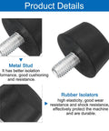 4 Pack Thread Adjustable Leveling Feet Rubber Furniture Feet With M8 X 15mm Studs for tables and chairs detail image