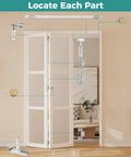 Beat Those Wobbly Closet Bifold Doors With This Complete 36 Inch Track And 3 Ft Bi Folding Door Hardware Kit showing door part locations.