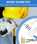 Worker with Carburetor Cleaning Kit Pro Grade All In One with Torch Tip Cleaner Stainless Steel Tools in tool belt.