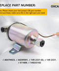 12V Electric Fuel Pump For Onan Cummins Emerald Plus Genset RV Generator Replacement Part on white background