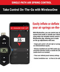 WirelessOne controller and smartphone app for LoadLifter 5000 Ultimate Air Spring Kit With WirelessOne 2nd Gen Air Compressor System EZ Mount