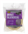 Packaging for Bronze Aluminum Nail-On Weather Seal for Doors and Windows, 1-1/8 in wide by 17 ft long with nails.