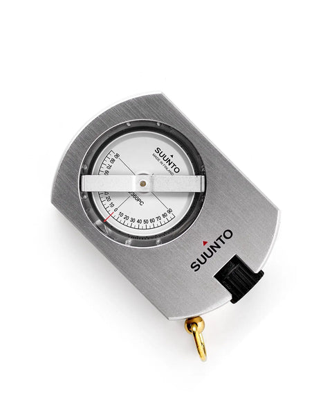 PM-5 Clinometer Pro Grade Inclination Tool For Heights And Slopes 360 Degree Reading Degrees And Percent Slopes Aluminum Body Durable Construction Optical Card Reading For Precise Quick Measurements Field Ready, handheld aluminum clinometer