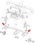 Diagram of Complete Front End King Pin Kit for Club Car Precedent Golf Cart 2003.5 and up, highlighting components.