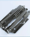 80 Degree Bench Seat Hinge Pair Heavy Duty Steel Cabinet Door Hardware For Toy Box Chest Lid Support And Folding Furniture Sofa Bed Bridge Shaped Spring Hinges Lifting Bracket Silver