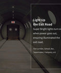 Dimly lit corridor showing Lit Ultra Slim LED Exit Sign Dual Face 2 Pack Red Letter Emergency Exit Lights 120V-277V at the end