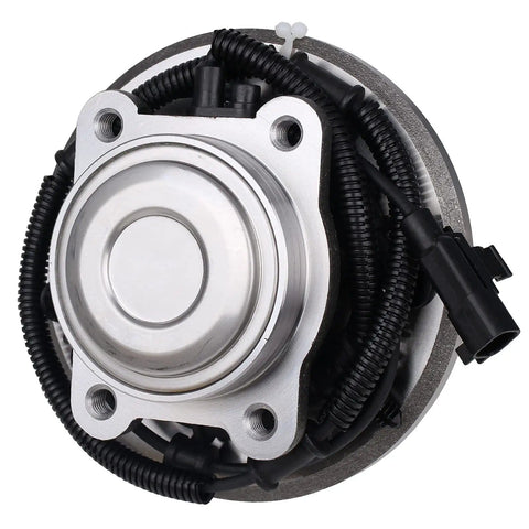 Rear Wheel Hub And Bearing Assembly Direct Fit For 2008 2012 Dodge Grand Caravan, 2008 2012 Chrysler Town And Country, And 2009 2012 VW Routan With ABS 5 Lug Easy Install Replacement Part - top view close-up