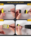 Check Out This Awesome 1 Inch Sanding Discs Kit with Pad Set For Rotary Tool featuring installation steps for easy use.