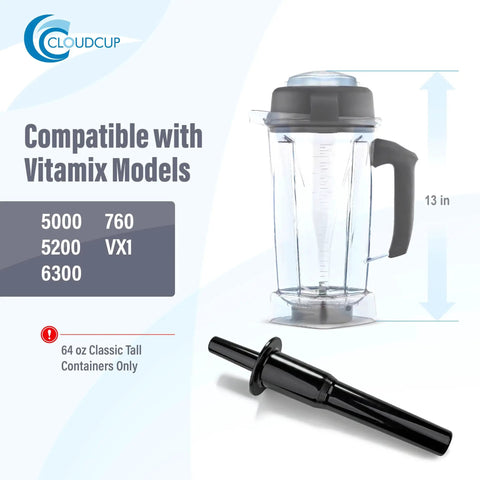 Tamper Replacement For Classic 64 Oz Blender Jar Fit 13 Inch Tall Container Replacement Part For 5200 6300 5000 760 Series