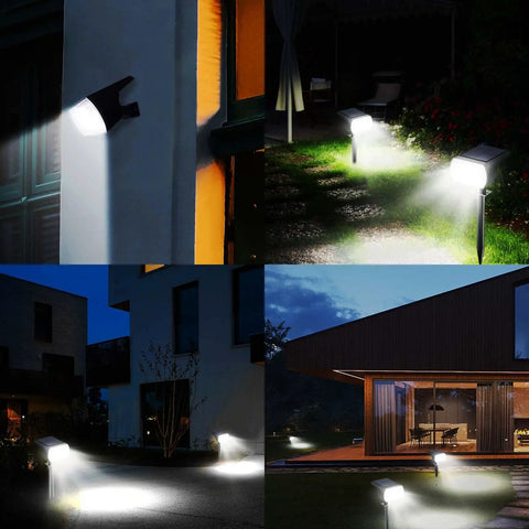4 Pack Solar Spotlight Outdoor Lights Waterproof IP66 lighting garden path and wall at night
