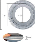 Beefy 12 Inch Lazy Susan Bearings Set With 5/16 Inch Thick Turntable, zinc plated steel showing dimensions and thickness