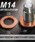 15 Pack 14mm Copper Oil Drain Plug Gasket Washers Replacement Set For Leak Free Seals High Temperature Durability Corrosion Resistant M14 Engine Maintenance Kit, M14 washer