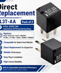 Ford Oil Pump Starting Relay 12V DC 20A, 4 Pins, Replacement Pack of 2 for 5L3T-AA, Compatible With Ford Vehicles, High Quality Automotive Relay for Reliable Engine Start and Long Lasting Performance, pack of 2 black cube relays