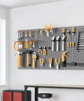 Heavy Duty Metal Pegboard Wall Organizer For Garage And Shop Gear Up Your Workspace With A 24 By 48 Inch Pegboard With Hooks