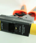 Close-up of Beast Pro Grade CAT5E RJ45 Jack Terminator Tool for Eight Conductor Crimp, showing heavy duty steel frame and handles.