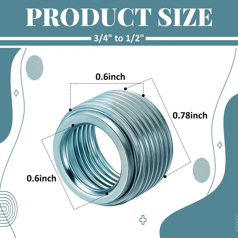 25 Pack Reducer Threaded Bushings Three Quarters Inch To One Half Inch Galvanized Steel For Electrical Conduit Connections size chart
