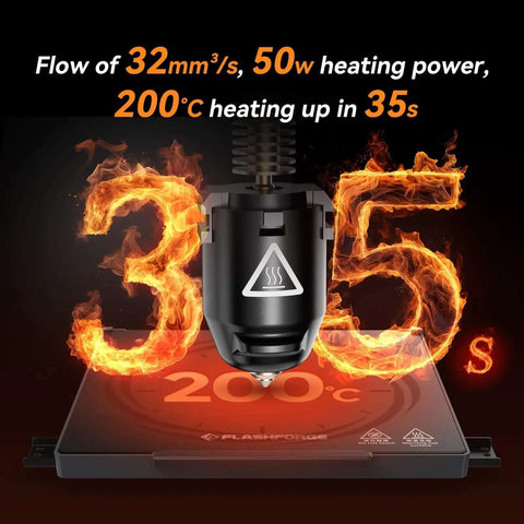 Nozzle Assembly For Adventurer 5M 3D Printer Quick-Release 0.8mm Nozzle High Temp 280C Fast Heat Up In 35 Seconds illustration
