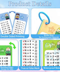 Product details of 1-12 Multiplication Flash Cards Set With 15 Cards, Dry Erase Markers, Ring Binder, and Large Times Table Chart for Kids.