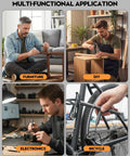 42 In 1 Magnetic Screwdriver Kit With Ratchet T Handle And Full Multi Bit Set For Home Computer Bicycle Furniture And DIY Projects Dark Orange Great Gift For Any Handy Person in use for furniture assembly and bicycle repair.