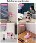 Pink 5 Foot Extension Cord With Surge Protector Six USB Ports Super Handy Three USB C Quick Charge Ports And Three USB A Smart Charging Tech Cute Kawaii Style For Home Office Desk Setup And TV Stand in living room and office use