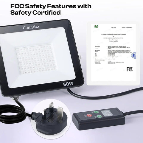 50W LED UV Screen Printing Light With 1 To 99 Minute Timer, FCC safety certified, plug and timer control detail