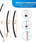 Product dimensions for the eight curved trampoline poles in Kick Your Backyard Fun Up A Notch With This Knockout Replacement Kit.
