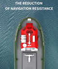 Top view of Realistic 1/72 Proportional RC Tug Boat With 2 4G Waterproof Remote Control, displaying hull design and text on battery life.