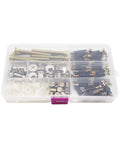 90 Piece Do It Yourself Friendly Pro Grade Furniture Cam Lock Screws And Barrel Nuts Hardware Kit With Dowel Pins Eccentric Wheel
