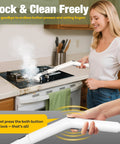 Heavy Duty Steam Crusher Blasts Through Gunk Stat With Five Bar Pressure And Industrial Stainless Boiler in use on a stove top.