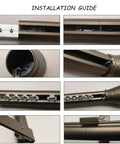 Installation guide for Double Curtain Rod Set Wall Mounted Heavy Duty Track With Silent Rollers, Sliding Drapery System For Windows, Gold Finish 1.8m