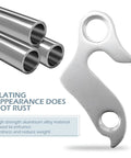 Alloy Mountain Bike Rear Derailleur Hanger With Screws Rust Proof Gear Mech Hook Universal Fit Silver Replacement Part