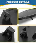 Close-up details of Mercedes-Benz Front Bumper Tow Hook Cover for E-Class W212, unpainted ABS, replacement part.