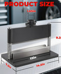 12-Inch Press Brake Attachment For 12-20 Ton Hydraulic Press, dimensions shown, adjustable metal bender, shop-ready
