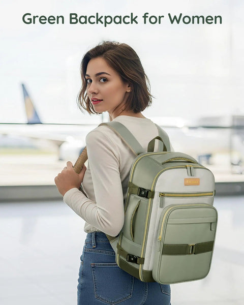 Layover-Ready Underseat Travel Backpack For Airlines With 2 Packing Cubes, Dirt-Resistant 35L Personal Item Bag, TSA Approved Carry-On