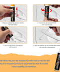 2 In 1 Touch Up Paint Pen For Cars Quick Dry Auto Scratch Remover Precision Metal Tip With Built In Brush application process