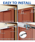 Installation guide for Two Pack Heavy Duty Pneumatic Door Closer With Soft Close Auto Action Adjustable Speed Built In Positioning Stop