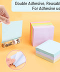3x3 Inch Sticky Notes Bulk Pack With Eight Color Pads, 800 Sheets Total, Colorful Self Stick Notepads next to adhesive roll