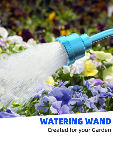 Versatile 19 Inch Detachable Sprayer Wand With 1000 Hole Gentle Rain Shower watering flowers in a garden