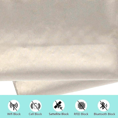 Faraday Shield Fabric With Copper Nickel Polyester For RFID And WiFi Blocker EMF Protection Material in silver color