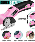 Heavy Duty 4V Electric Cardboard Cutter With Bright Led Light, ergonomic handle, battery display, safety switch for easy packing.