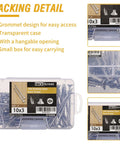 Heavy Duty Stainless Steel 304 Wood Deck Screws, 3 Inch Flat Head With T25 Torx Drive in transparent plastic case