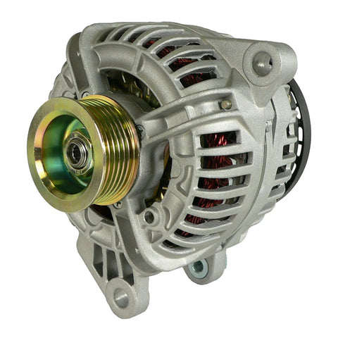 Front view of 12V 132A High Output Alternator Replacement for Dodge Dakota 2000, Durango 2000, and Jeep Grand Cherokee 2001-2004