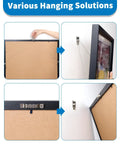 Steps demonstrating 111 Piece Picture Hanging Kit With Heavy Duty Drywall Hooks No Nail Claw Wall Mounts and setup methods.