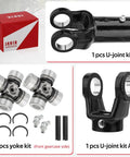 Front Prop Shaft Yoke and U Joint Kit for Polaris RZR and General 1000 Brutus HD Models Fit RZR 570 800 900 1000 RS1 XP Trail S and S4 2 Seater 4 Seater Not For Trails and Rocks Edition, black steel yoke and U-joint parts