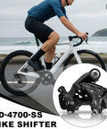 Cyclist with 10 Speed Road Bike Rear Derailleur With Direct Mount Smooth Shifting 1.4 Cable Pull Ratio Durable Build for Daily Rides
