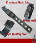 Two Pack Swivel Style Exhaust Hangers For Universal Fit, Beefed Up Heavy Duty Open End Muffler Bracket in steel and rubber