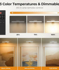 Battery Operated Picture Lights For Wall Art And Frames, Rechargeable Cordless LED Lights With Remote, 3 Color Temperatures