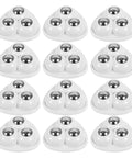 Heavy Duty Triple Ball Swivel Casters With Grippy Adhesive Mounts Quick No Drill Install for desk moves, white plastic, set of 16.